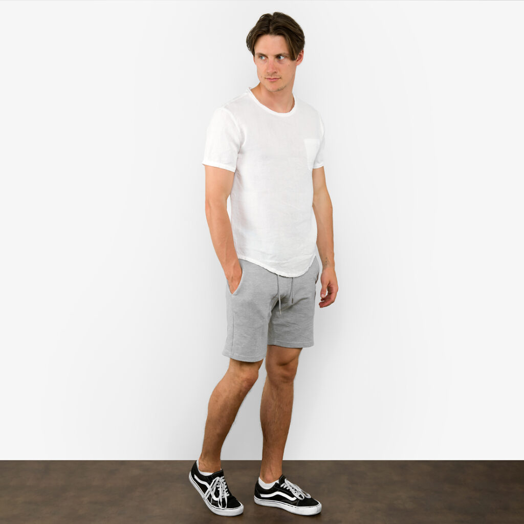WINDO T-Shirt weiß 2 Simple white linen men's shirt, optical white