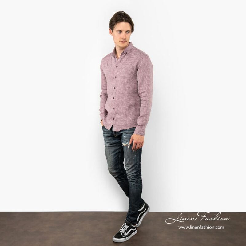 SIR violet linen shirt full size