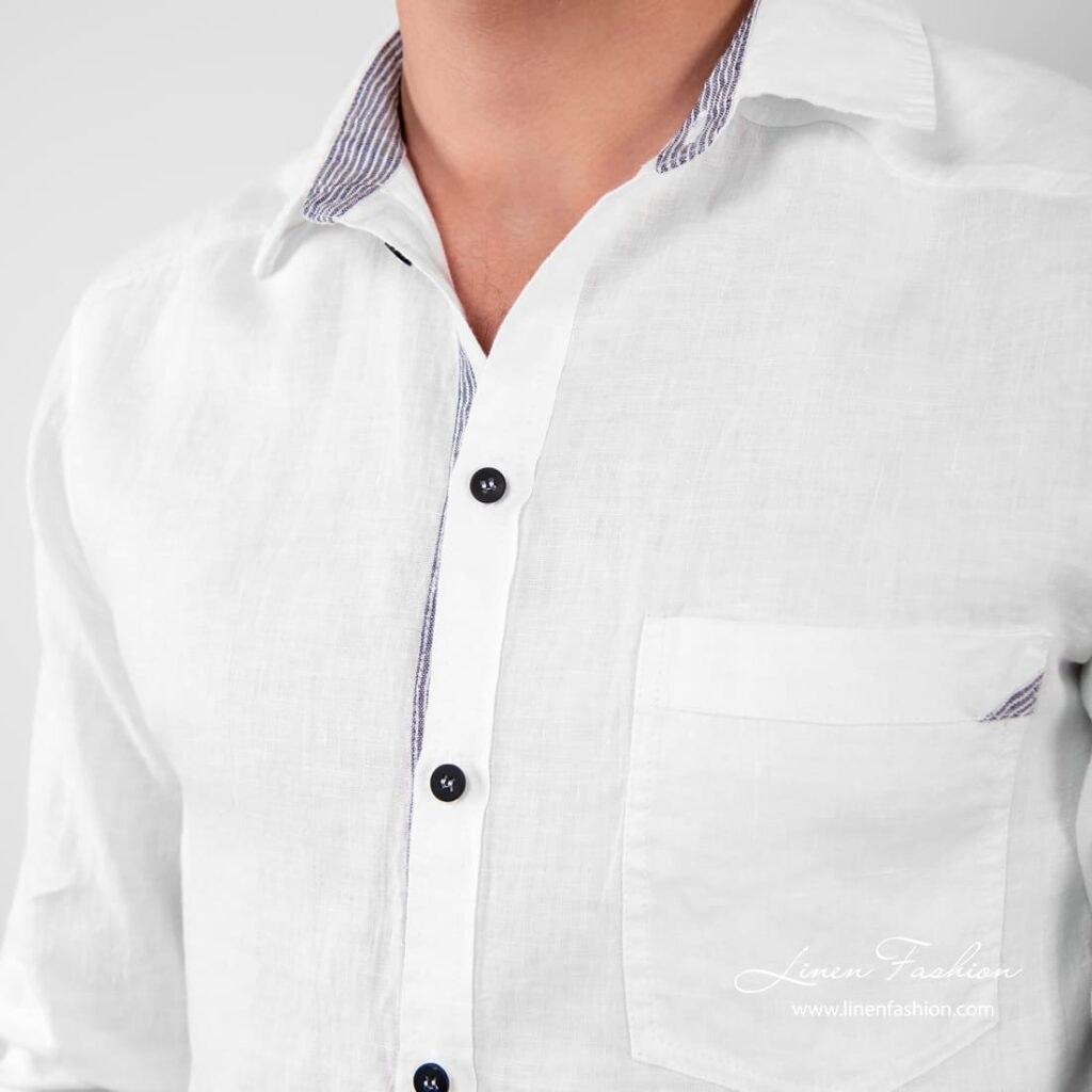 SAN MARINO Hemd weiß 3 SAN MARINO white linen shirt pocket