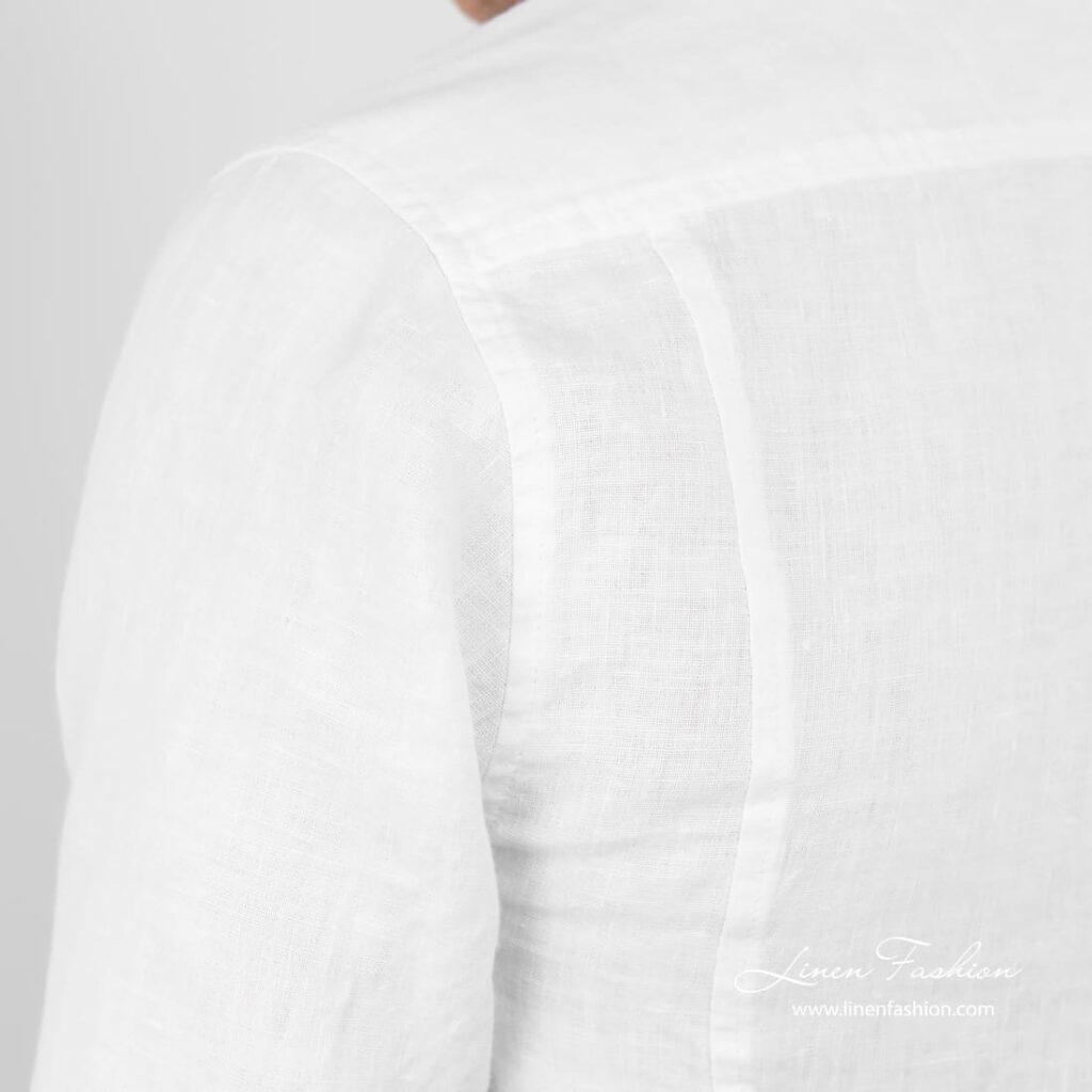 SAN MARINO Hemd weiß 5 SAN MARINO white linen shirt back