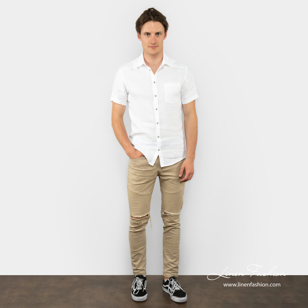 CORTO Hemd weiß 2 CORTO white linen shirt full size