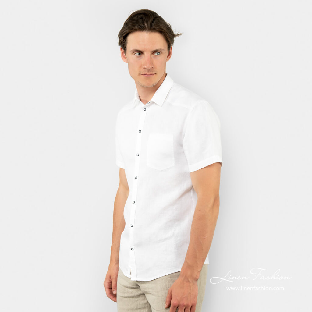 CORTO Hemd weiß 3 CORTO white linen shirt sleeves