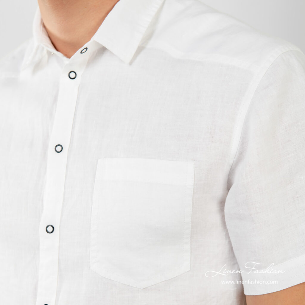 CORTO Hemd weiß 4 CORTO white linen shirt pocket