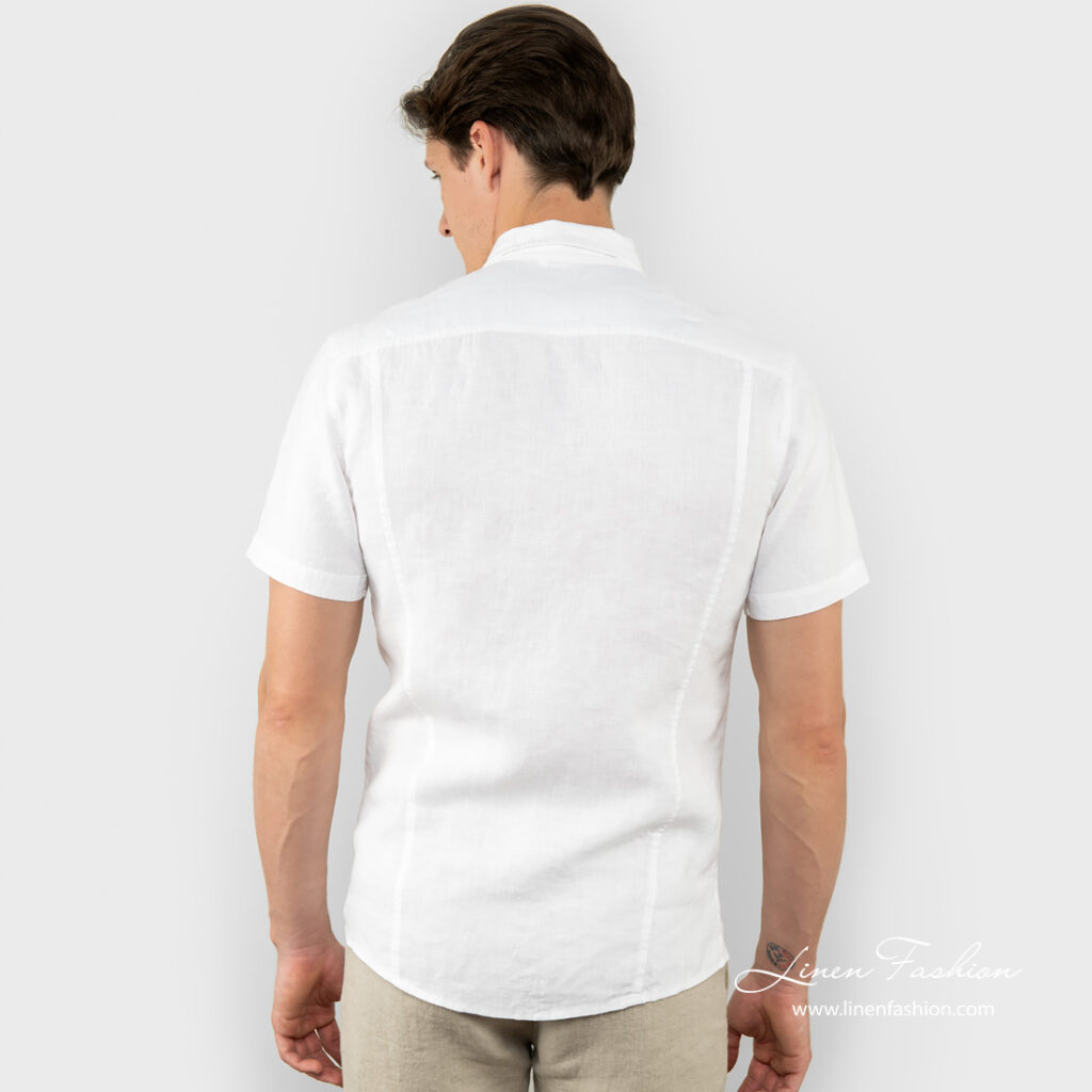 CORTO Hemd weiß 5 CORTO white linen shirt back side