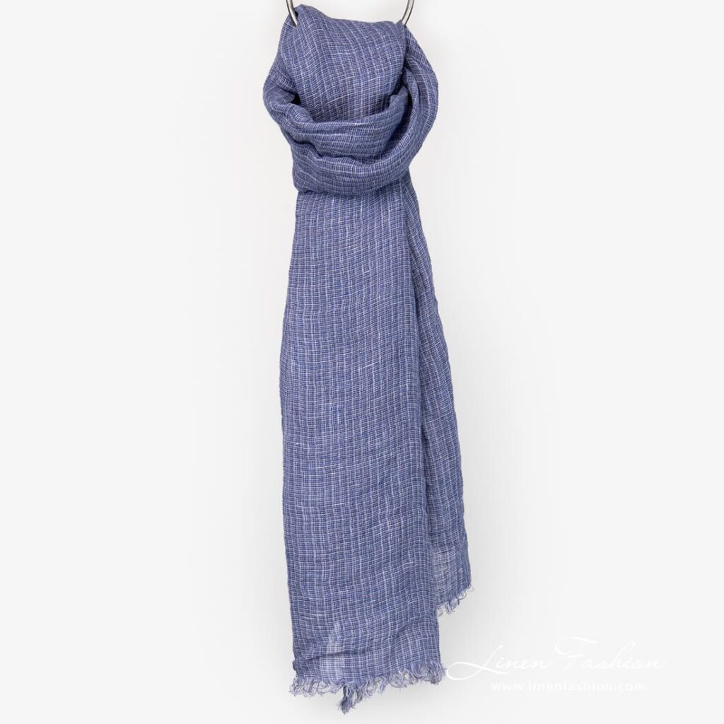 LOTTO MINI Schal violett 2 Linen violet scarf full size