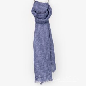 LOTTO MINI Schal violett 8 Linen violet scarf full size