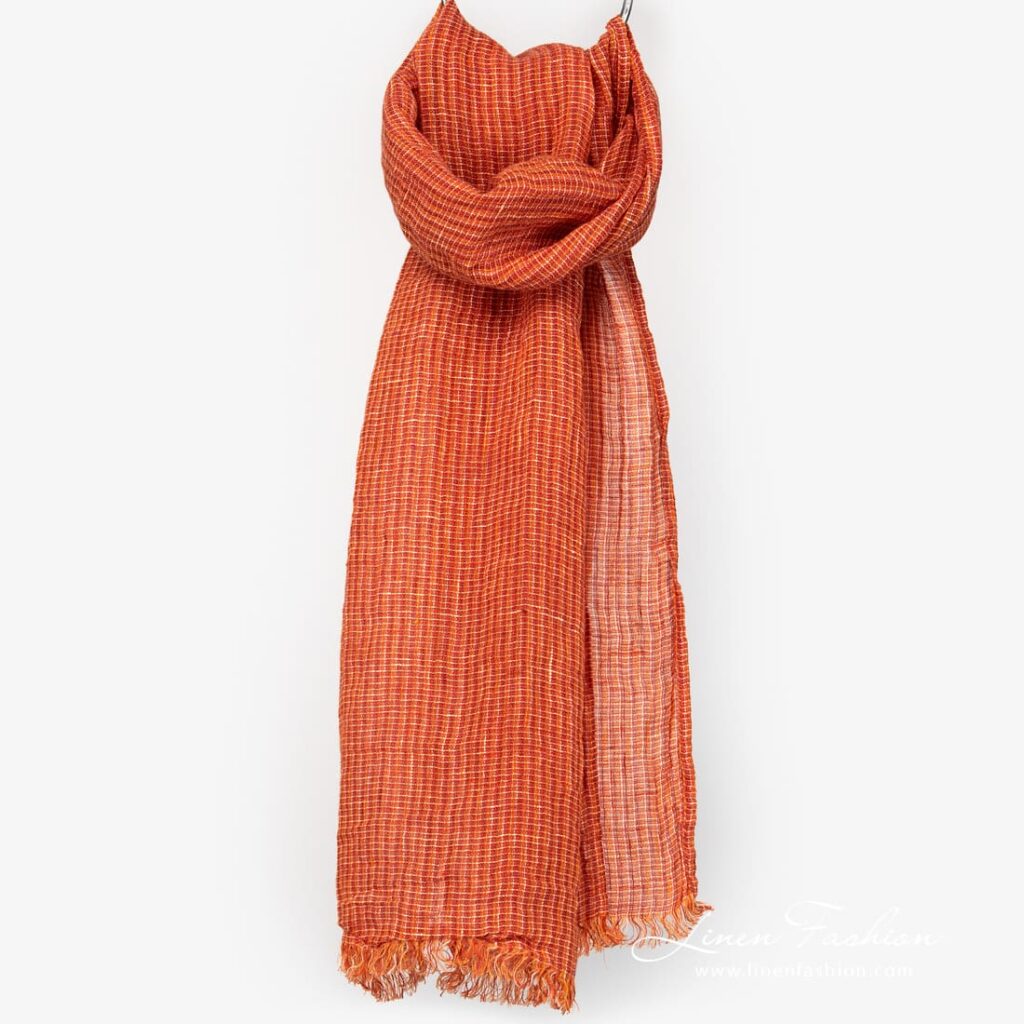 LOTTO MINI Schal orange 2 Linen ginger orange scarf full size