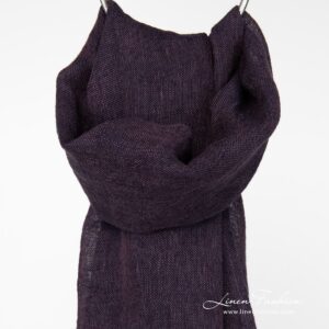 HALE Schal violett meliert 4 Eggplant melange scarf