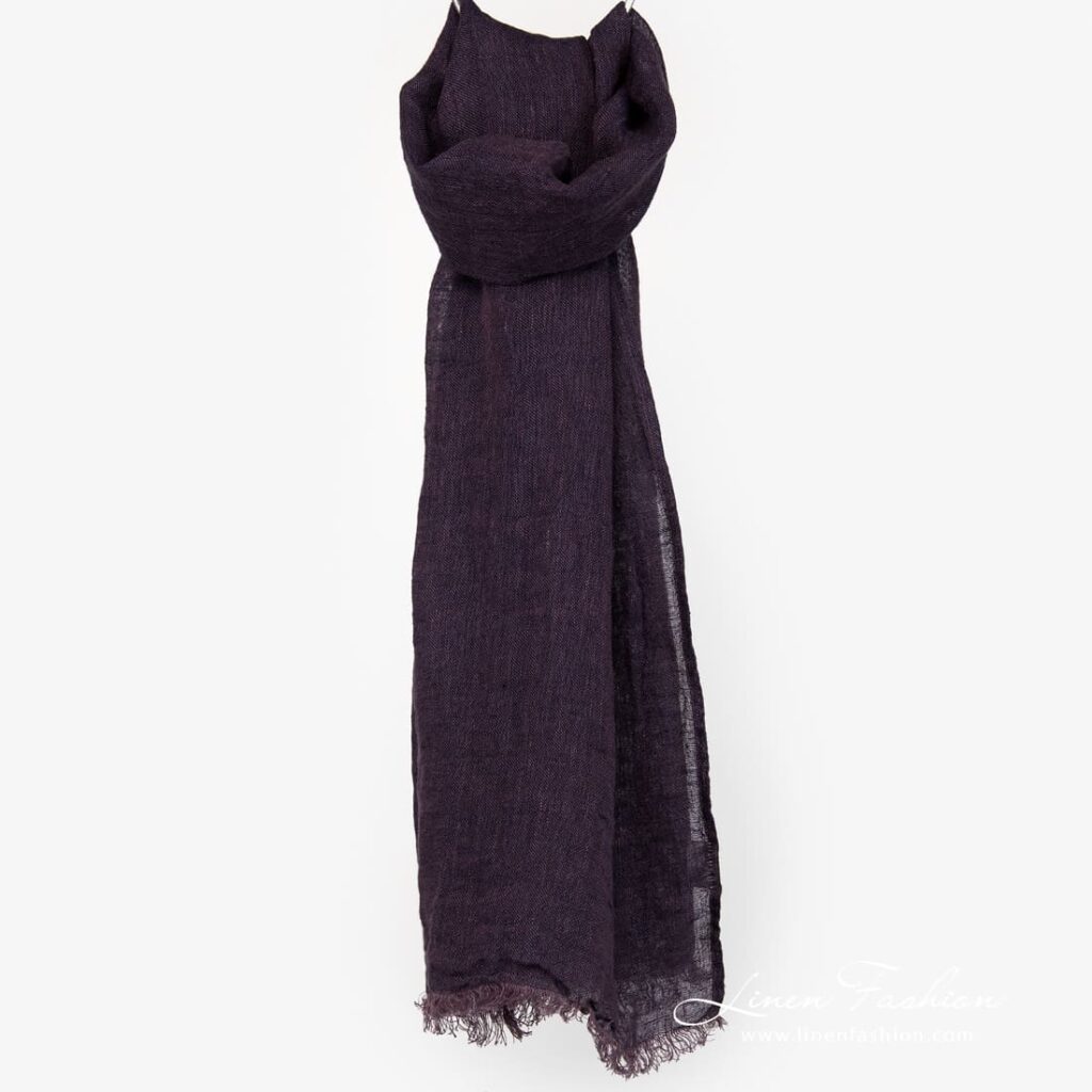 HALE Schal violett meliert 2 Eggplant melange scarf full size