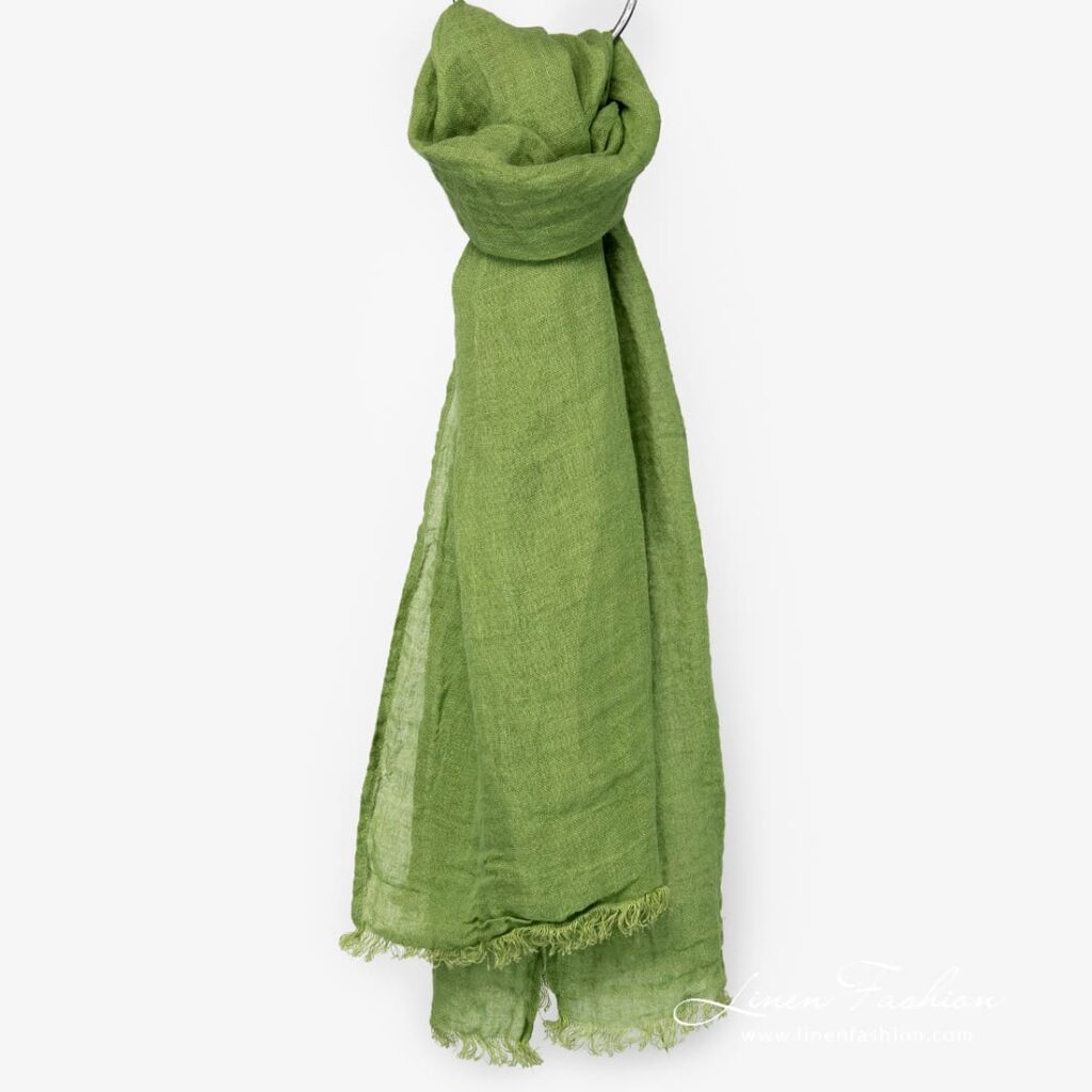 HALE Schal grün 2 HALE lime green scarf full size