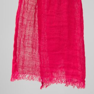 FINO Schal dunkelrosa 6 cyclamen linen shawl; with fringes