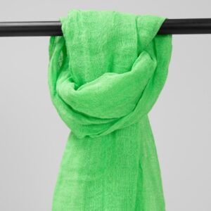 bright green linen shawl; washed