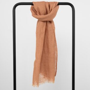 FINO Schal lehmbraun 4 Light brown linen shawl