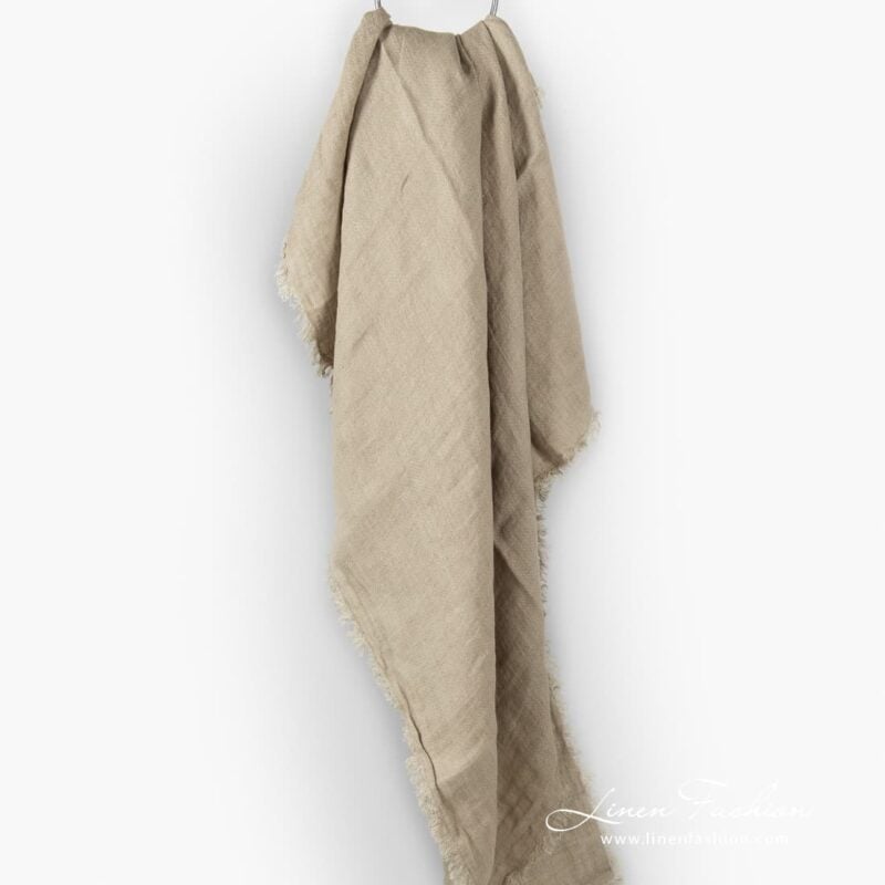 Linen scarf in brownish grey.