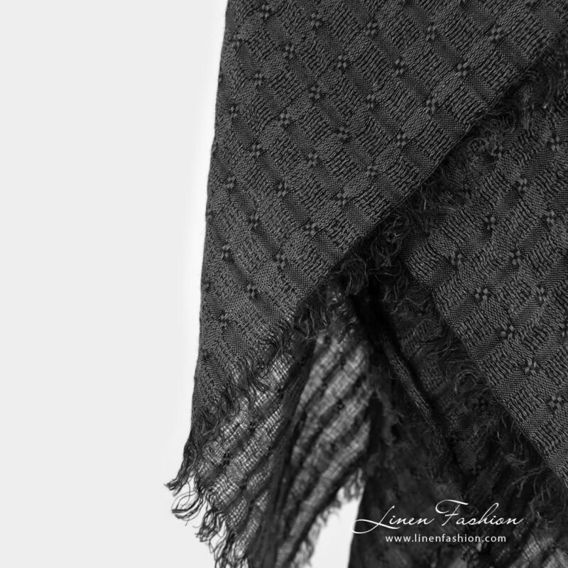 GALAXY grey 100% linen scarf