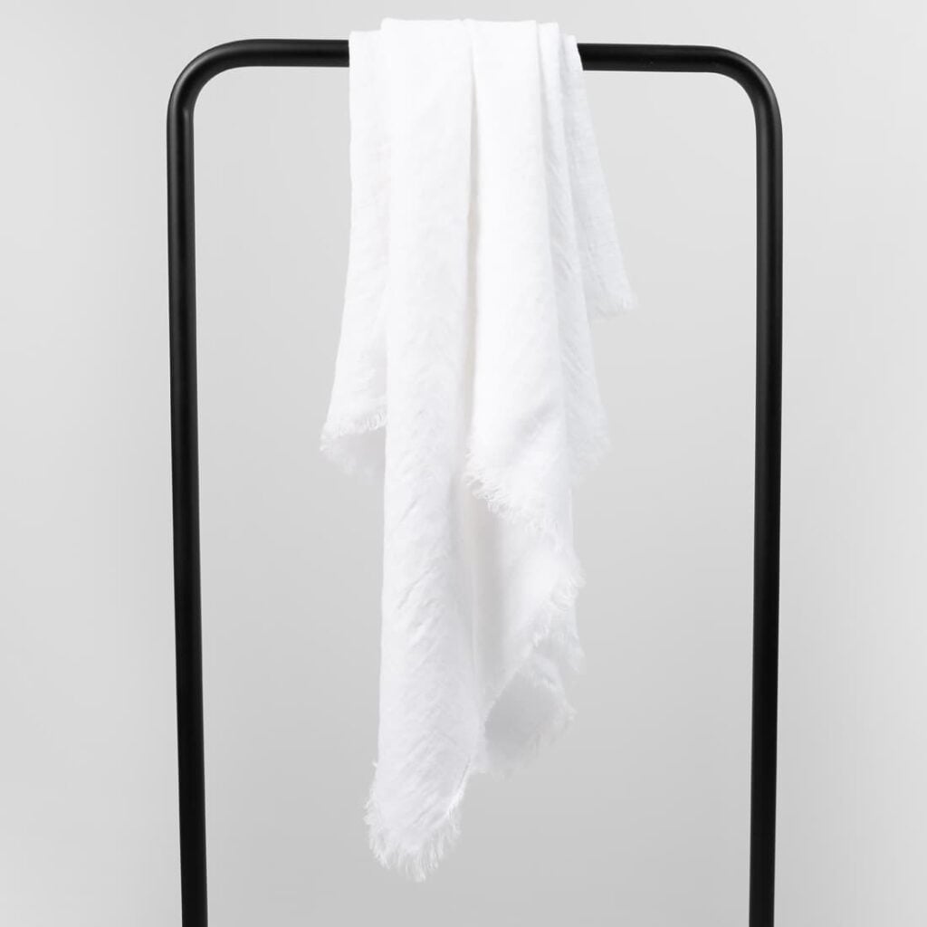 white linen scarf, optical