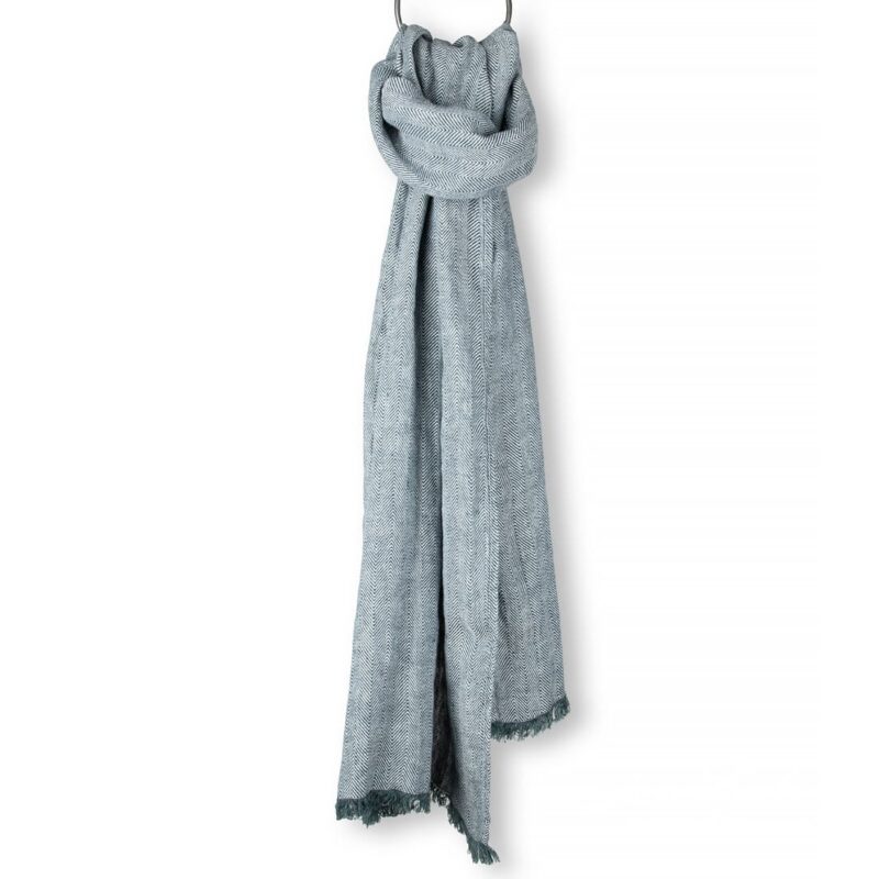 Linen shawl in blue, ultra.