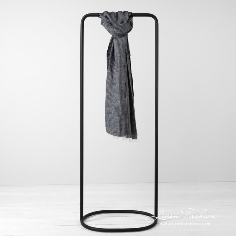 striped black shawl.