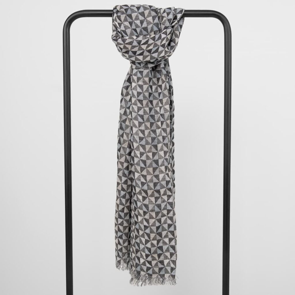 Grey linen shawl