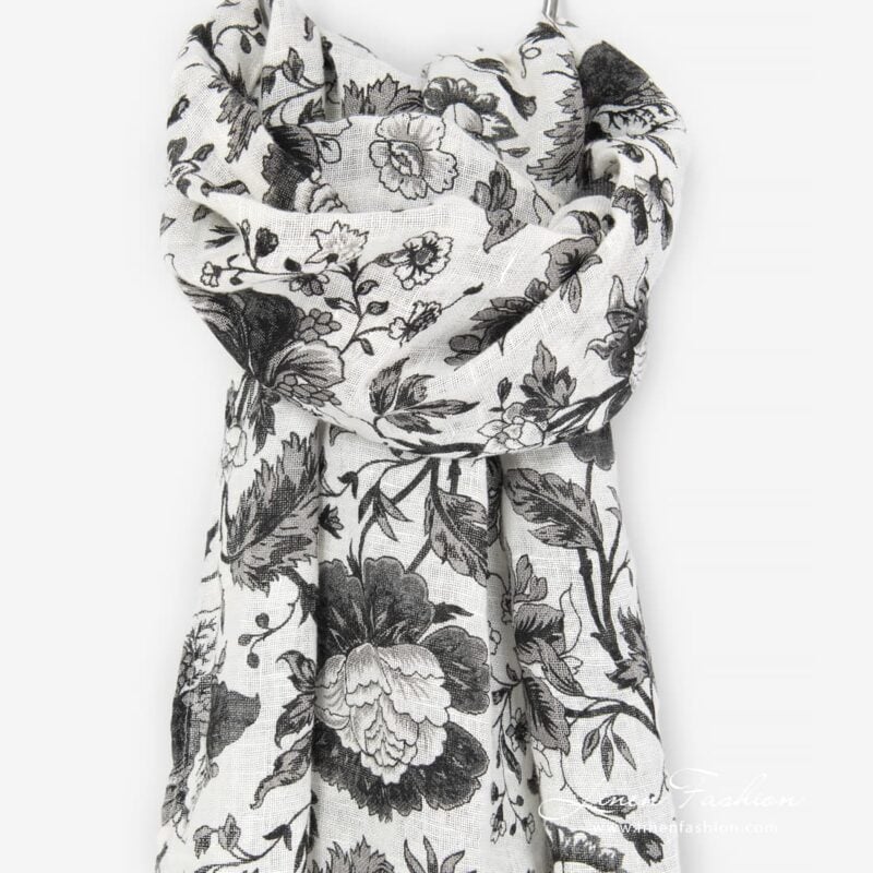 GARDENIA shawl black.