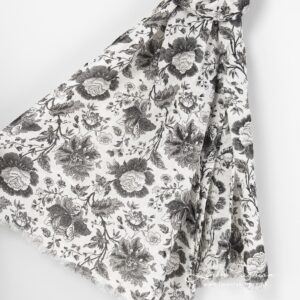 GARDENIA Schal schwarz 7 100% linen shawl, black.