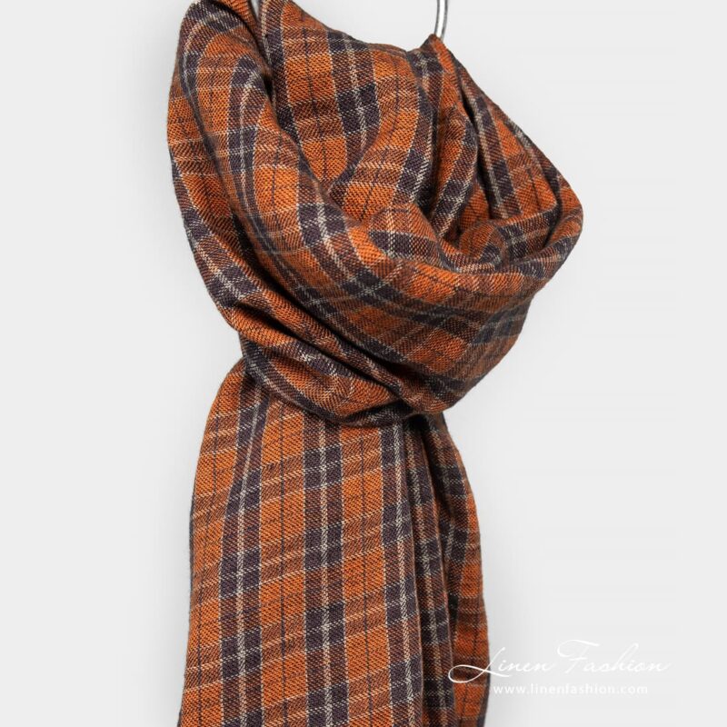 ZOLO orange linen shawl