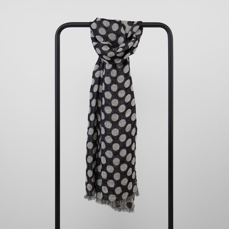 Black linen shawl