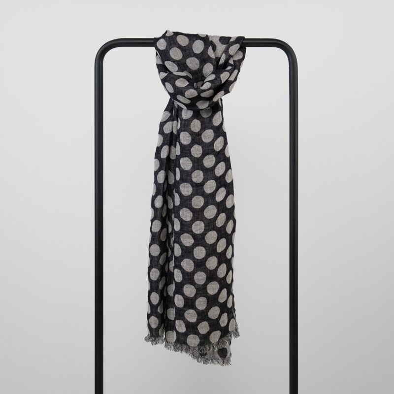 Black linen shawl