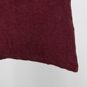 MENDOSA Tasche rot kariert 9 Green washed linen shopping bag/tote close up detail
