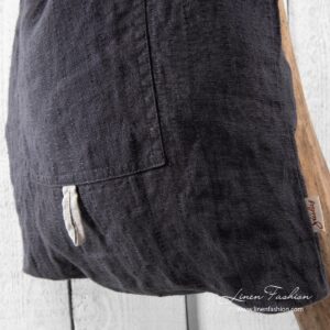 SAGA Tasche dunkelgrau 11 Dark grey colored linen tote bag, saga.