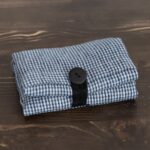 SAGA Tasche blau kariert