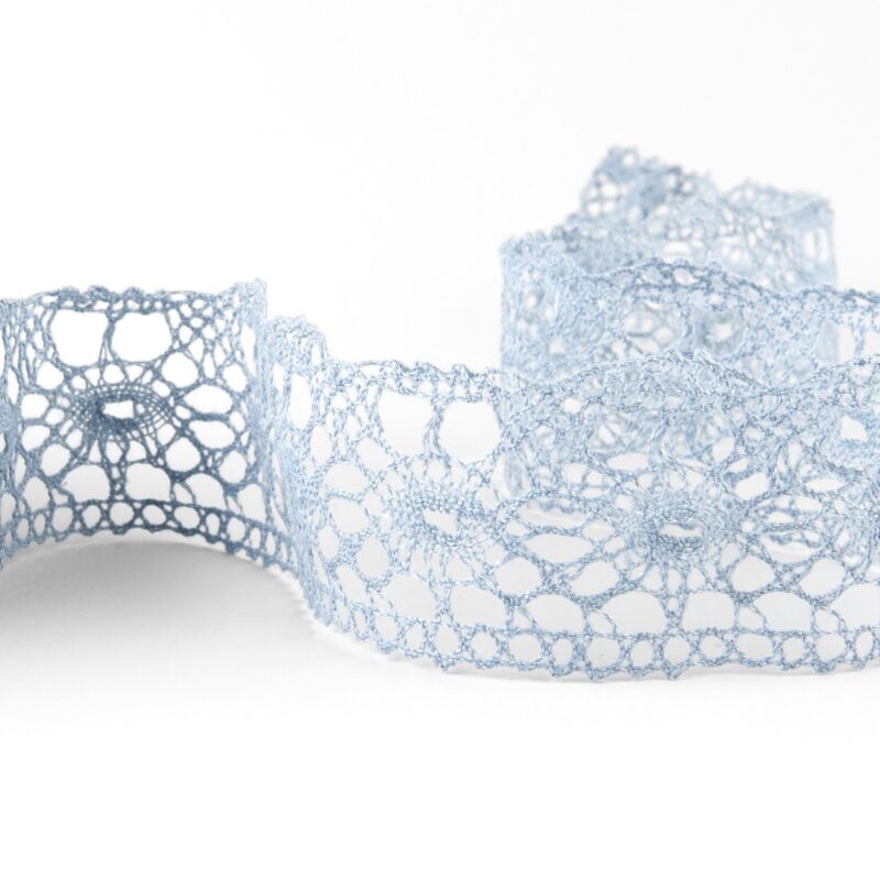 Linen lace grey-blue No. 87, 4.5cm width