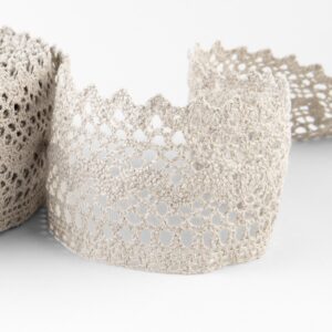 Leinenspitze Nr. 79, natur 4 Linen lace natural No. 79, 6,5cm width