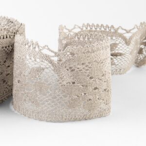 Leinenspitze Nr. 84, natur 4 Linen lace natural No. 84, 7 cm width