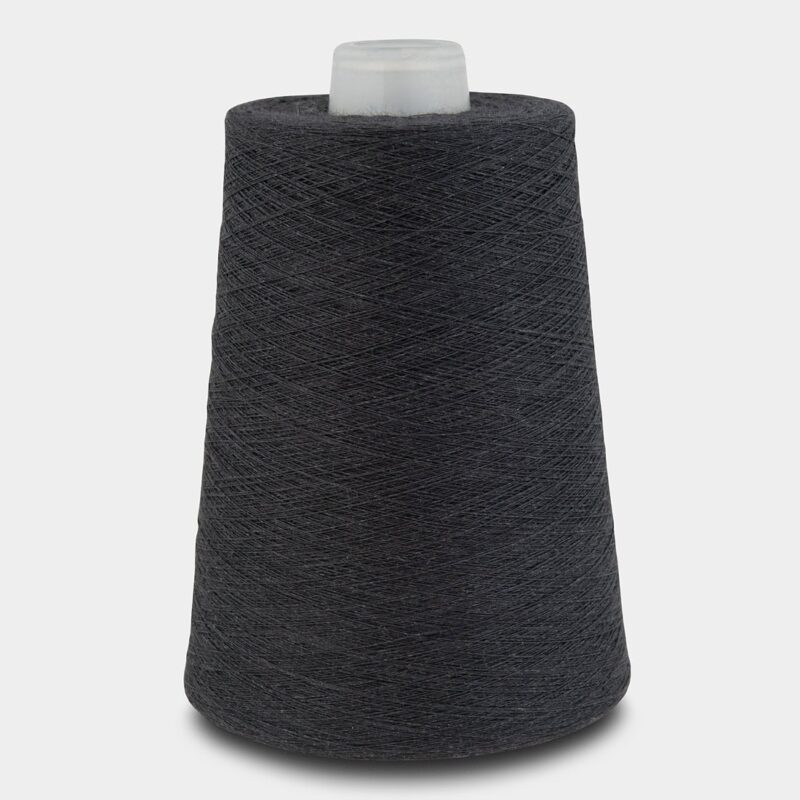 Linen Yarns In Dark Grey Graphite Color