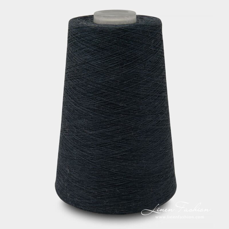 Linen Yarns In Midnight Blue Color 2(14)