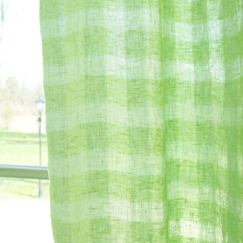 KORI Curtain green, linen curtains