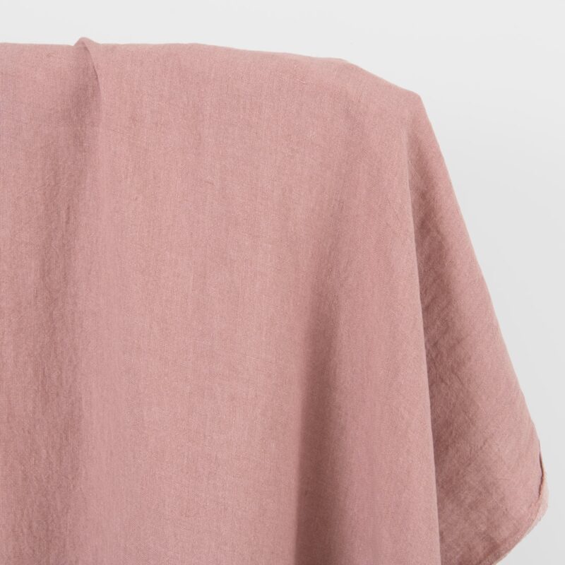 Wide linen fabric light clay, washed, extra wide 285cm
