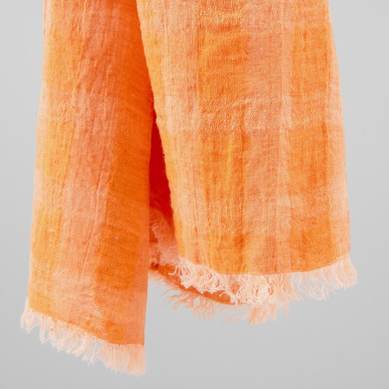 KORI Shawl orange, with checks