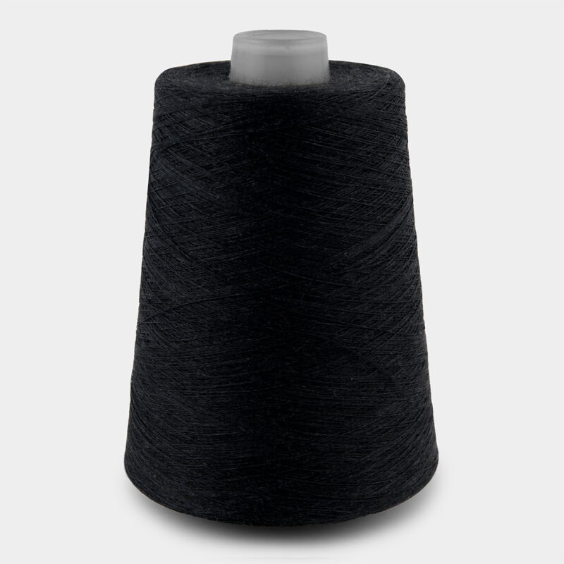 Linen yarn charcoal black