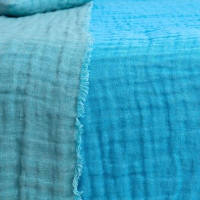 FONDA Tagesdecke blau grün