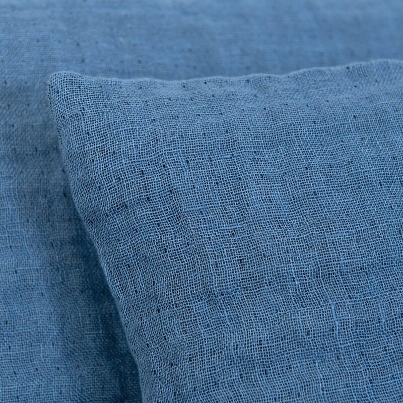 Linen cushion cover grey-blue