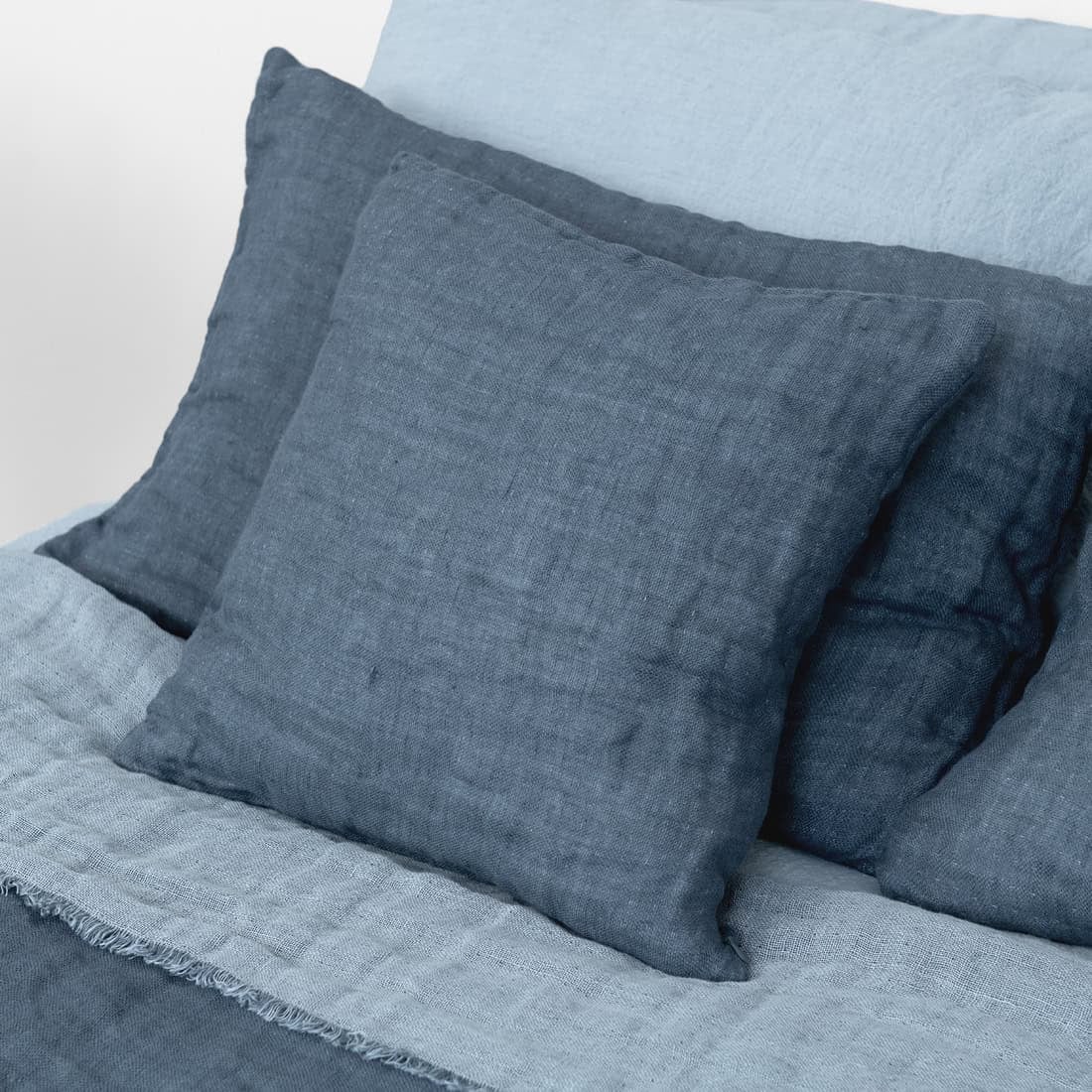 Linen cushion cover dark grey