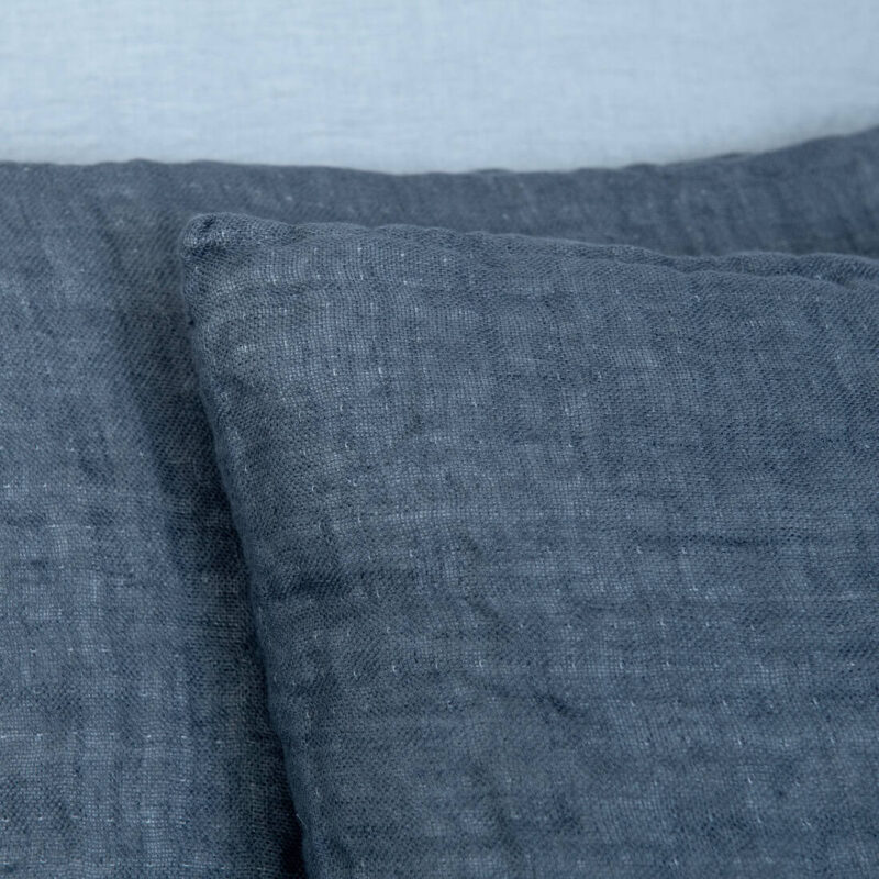 Linen cushion cover dark grey