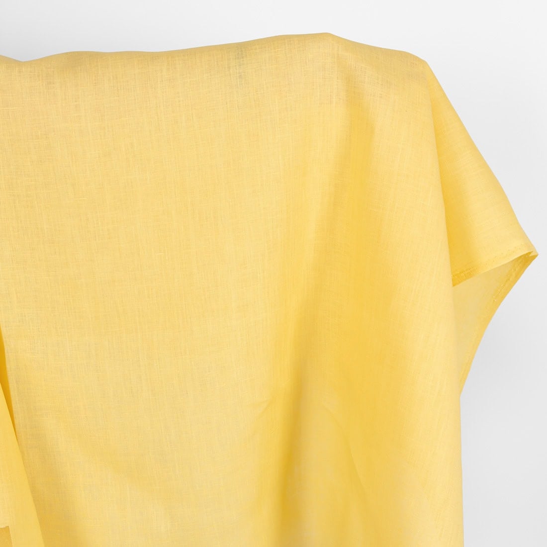 Linen fabric in banana cream colour