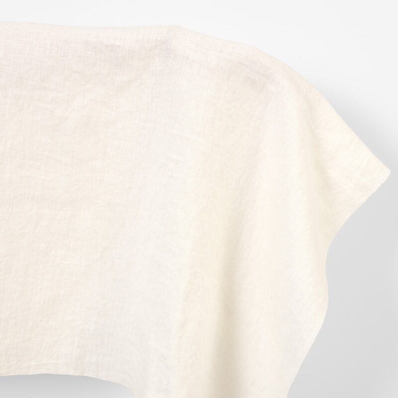 Linen fabric plain vanilla, washed