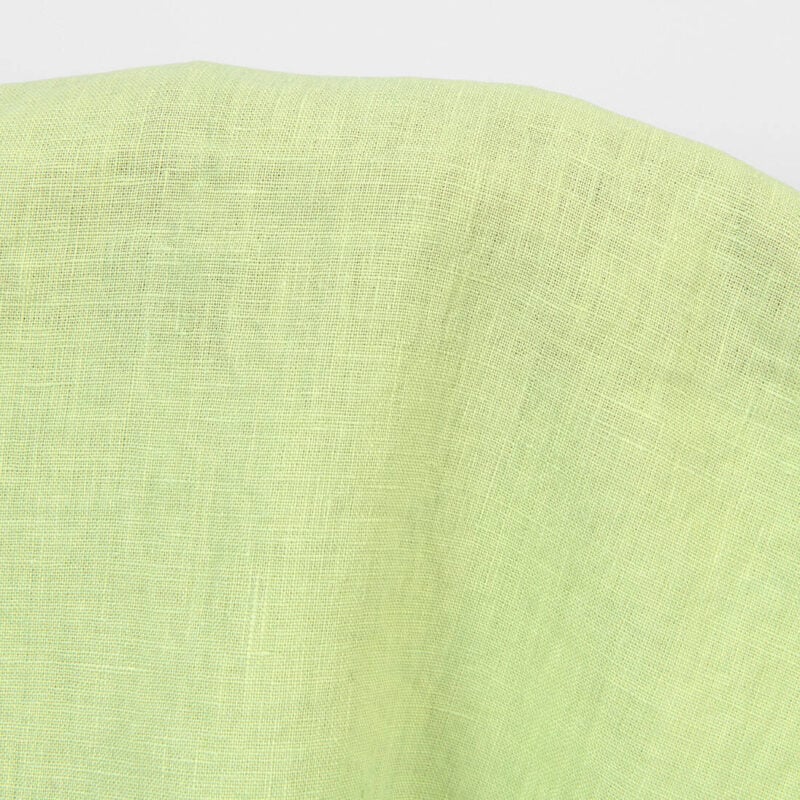 Linen fabric plain pale green, washed, 145cm width