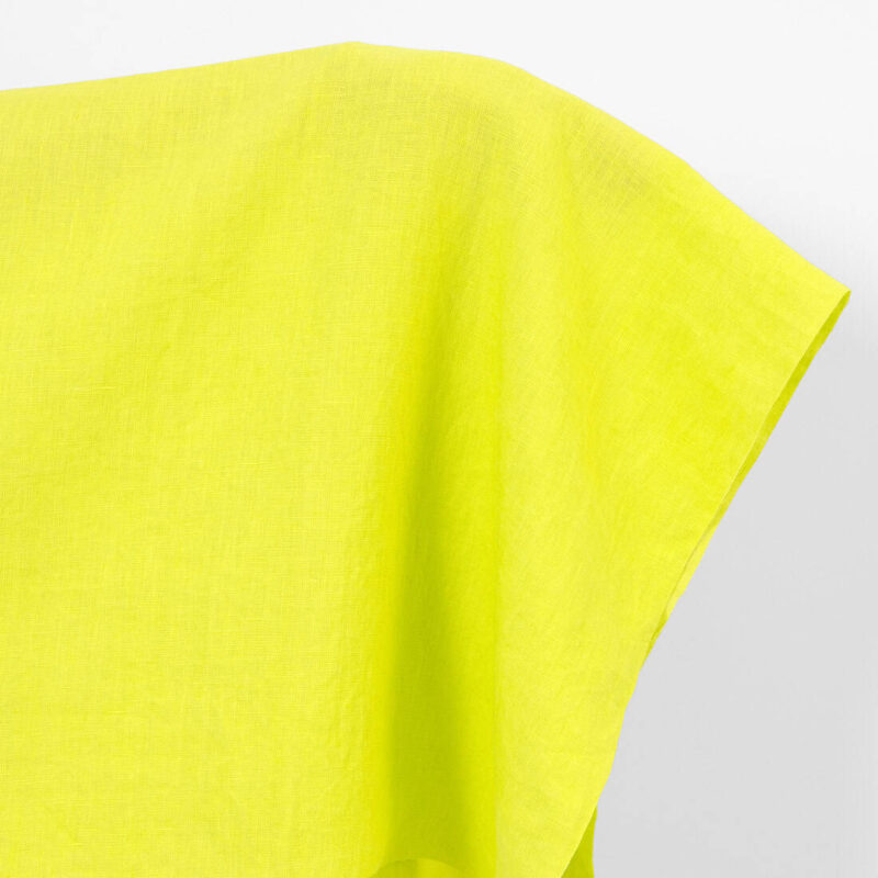 Washed linen fabric in sulphur spring