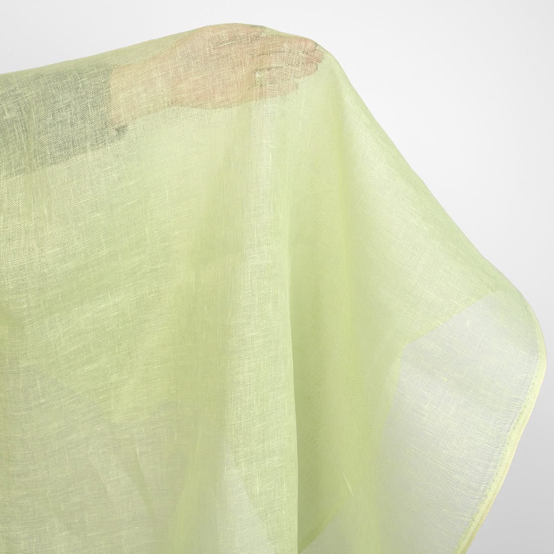 Sheer linen fabric plain pale green