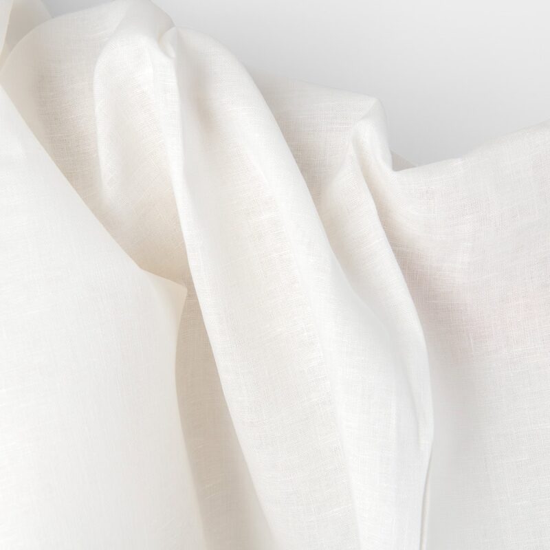 Linen fabric plain off-white, 150cm width
